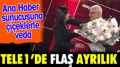 TELE1'den flaş ayrılık. Ana Haber sunucusuna çiçeklerle veda