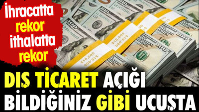 Dış ticaret açığı bildiğiniz gibi uçuştu