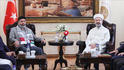 Erbaş, Filistinli Alimler Birliği Başkanı Tekruri ile görüştü