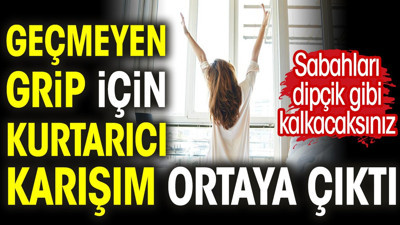 Geçmeyen grip için kurtarıcı karışım ortaya çıktı. Sabahları dipçik gibi kalkacaksınız