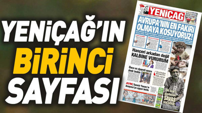 Yeniçağ Gazetesi'nin 1. sayfası (09 Kasım 2023)
