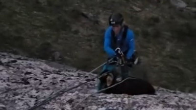 3 gün kayalıklarda mahsur kalmıştı, kurtarıldı