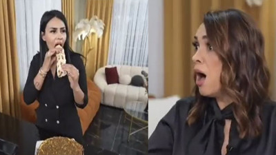 Yapılan yemeği beğenmedi dışardan lahmacun söyledi. Yemekteyiz programında bir ilk