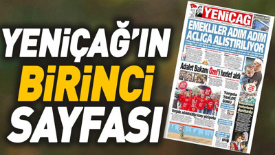 Yeniçağ Gazetesi'nin 1. sayfası (14 Kasım 2023)