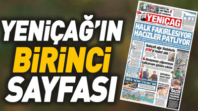 Yeniçağ Gazetesi'nin 1. sayfası (15 Kasım 2023)