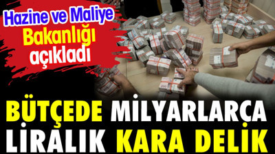 Bütçede milyarlarca liralık kara delik. Hazine ve Maliye Bakanlığı açıkladı