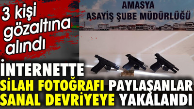 İnternette silah fotoğrafı paylaşanlar sanal devriyeye yakalandı