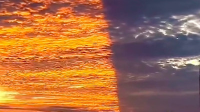 Gökyüzü adeta ikiye bölündü