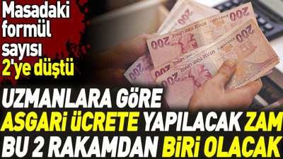 Asgari ücrete yapılacak zam bu iki rakamdan biri olacak. Masadaki formül sayısı 2'ye düştü