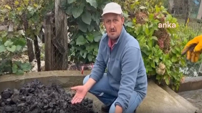 AKP’nin ihtiyaç sahiplerine dağıttığı kömür çuvallarından taş çıktı