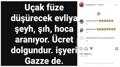 Gazze'de çalışacak üfürükçü hocalar aranıyor. Mangalda kül bırakmayan hocalar sosyal medyanın diline düştü