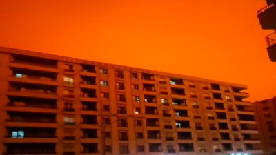 Mardin'de gökyüzü turuncuya boyandı