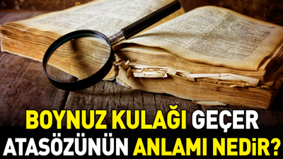 Boynuz kulağı geçer atasözünün anlamı nedir?