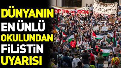 Dünyanın en ünlü üniversitesinden Filistin uyarısı