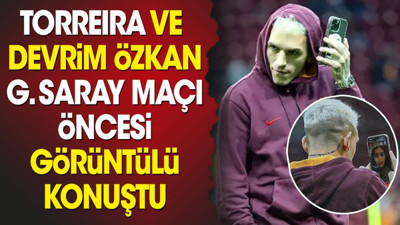 Torreira Devrim Özkan aşkı yeşil sahaya taştı. Alanyaspor maçı öncesi görüntülü konuştular