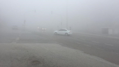 Hatay’da sis. Görüş mesafesi 70 metreye kadar düştü