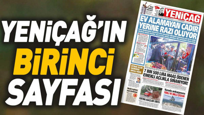 Yeniçağ Gazetesi'nin 1. sayfası (27 Kasım 2023)