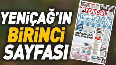 Yeniçağ Gazetesi'nin 1. sayfası (28 Kasım 2023)
