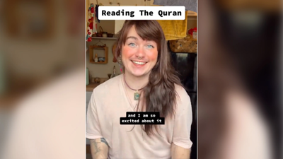 Kur'an okuyan trans kadın sosyal medyayı ikiye böldü