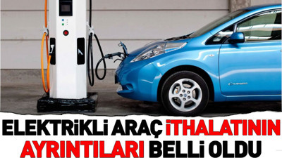 Elektrikli araç ithalatının ayrıntıları belli oldu