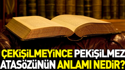 Çekişilmeyince pekişilmez atasözünün anlamı nedir?
