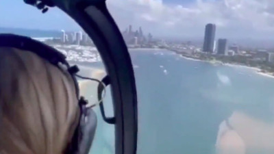 İki helikopterin gökyüzünde çarpıştığı anlar