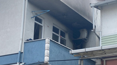 Klima motorundan çıkan yangın korkuttu