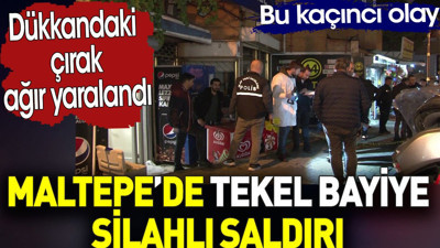 Maltepe'de tekel bayiye silahlı saldırı. Çırak ağır yaralandı
