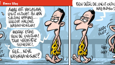 Haldır haldır kaşındıran karikatür geldi. Emre Ulaş çizdi