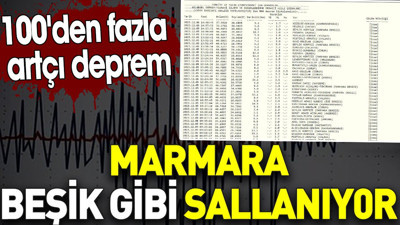 Marmara beşik gibi sallanıyor.100'den fazla artçı deprem