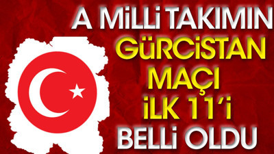 A Milli Takımımızın Gürcistan maçı ilk 11'i belli oldu
