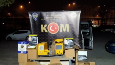 Kayseri’de kaçakçılık operasyonu. On binlerce makaron ele geçirildi