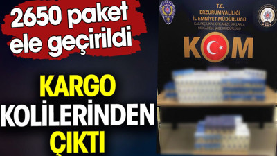 Kargo kolilerinden çıktı. 2650 paket ele geçirildi