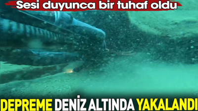 Depreme deniz altında yakalandı. Sesi duyunca bir tuhaf oldu