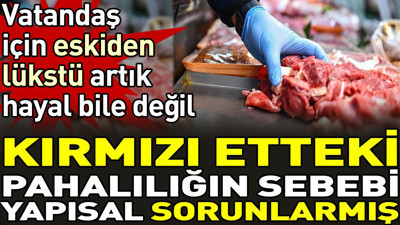 Kırmızı etteki pahalılığın sebebi yapısal sorunlarmış. Vatandaş için eskiden lükstü artık hayal bile değil