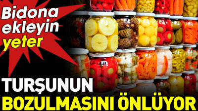 Turşunun bozulmasını önlüyor. Bidona koyun yeter
