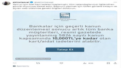 Dolandırıcıların yeni taktiği ortaya çıktı. Şimdide gerçek ismi kullanmaya başladılar
