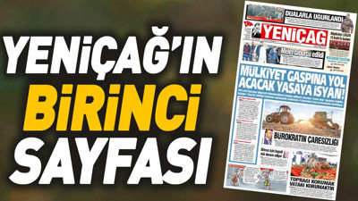 Yeniçağ Gazetesi'nin 1. sayfası (14 Aralık 2023)