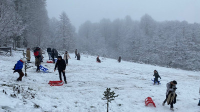 Nebiyan Dağı kar beyazına büründü