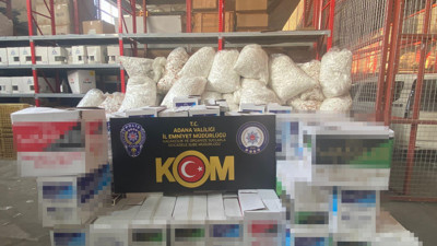 Adana’da 19 milyon 720 bin gümrük kaçağı makaron ele geçirildi