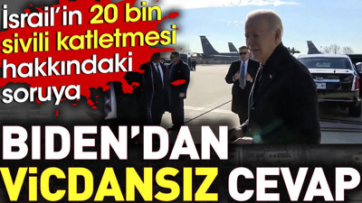 İsrail'in 20 bin sivili katletmesi hakkındaki soruya Biden'dan vicdansız cevap