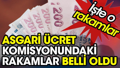 Asgari ücret komisyonundaki rakamlar belli oldu