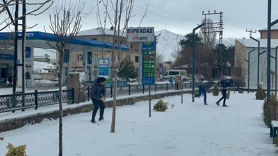 Kar yağışı bir ilçeyi etkisi altına aldı
