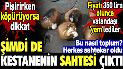 Şimdi de sahte kestane çıktı. Çin kestanesi diye satıyorlar. Sahte kestaneyi nasıl tanıyacaksınız?