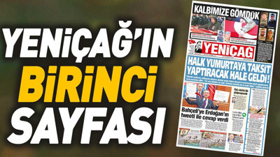 Yeniçağ Gazetesi'nin 1. sayfası (27 Aralık 2023)