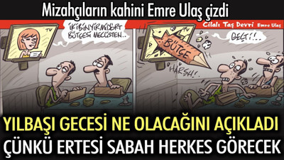 Yılbaşı gecesi ne olacağını açıkladı. Sabah herkes görecek. Mizahçıların kahini Emre Ulaş çizdi