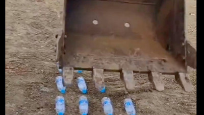 İş makinesi operatörünün yeteneği sosyal medyada gündem oldu