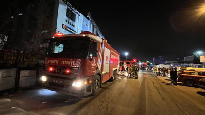 Boya atölyesinde yangın çıktı