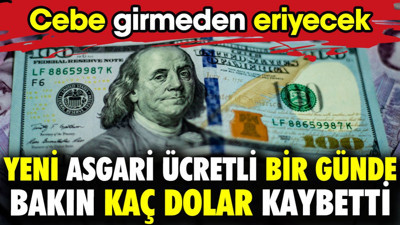 Yeni asgari ücret bir günde bakın kaç dolar kaybetti. Cebe girmeden eridi