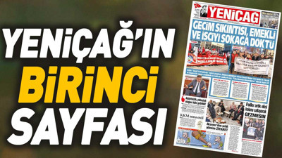 Yeniçağ Gazetesi'nin 1. sayfası (30 Aralık 2023)